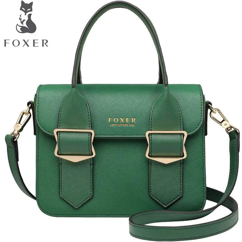 FOXER slanting маленькая квадратная сумка женская 2019 новая волна ретро ручной багаж