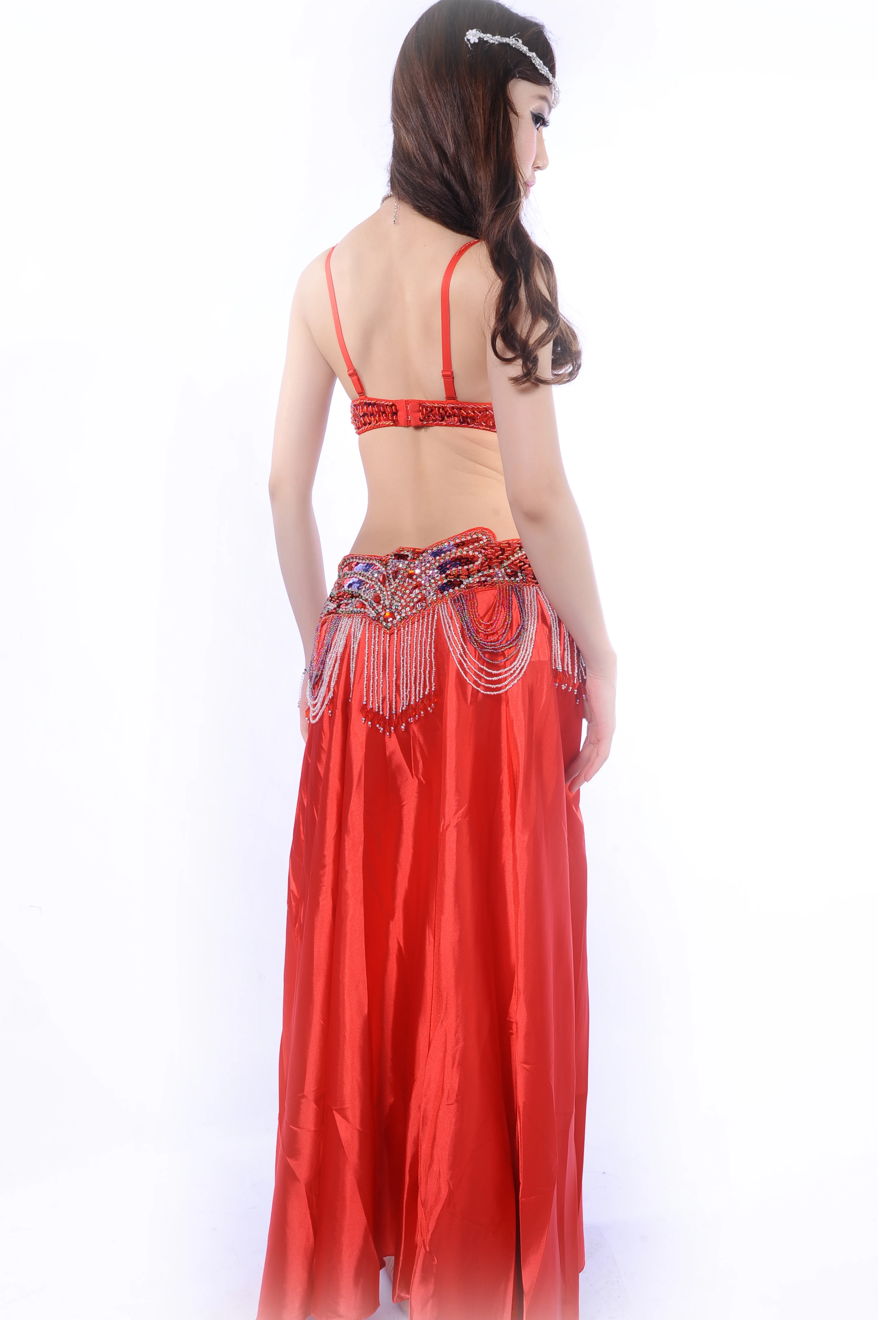 

Purple Elasticity Belly Dance Skirt Free Size Sexy Belly Dance Dress High Quality Female Practice and Performance Dance Costume