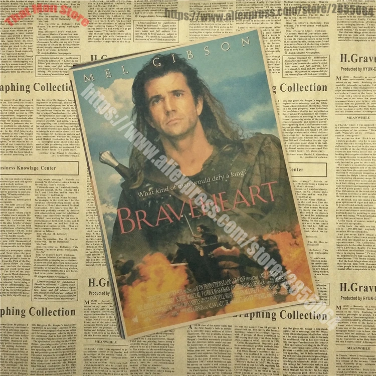 Braveheart Sophie Marceau Mel colomcille Gerard Gibson украшение для дома крафт постер фильма рисунок