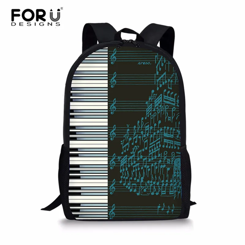 FORUDESIGNS/пианино, музыка, нота, женский рюкзак с принтом, Молодежные рюкзаки для девочек-подростков, женская школьная сумка на плечо, рюкзак mochila - Цвет: CC5235C