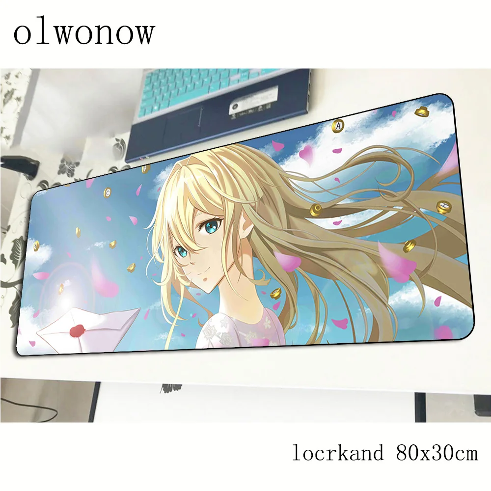Violet evergarden коврик для мыши для геймера, цветной игровой коврик для мыши 800x300x3 мм, рождественский подарок, ноутбук, эргономичный коврик для мыши