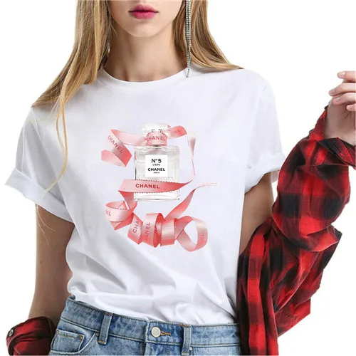 xne10 Tumblr хлопок Летние топы женские духи футболка Camisetas mujer Модные женские o-образным вырезом короткий рукав Koszule Damskie белый - Цвет: xne10