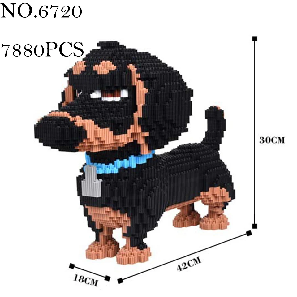 1 шт. милые животные собака домашнее животное большой размер строительные блоки
