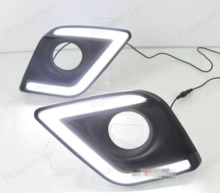 

turn signals lamp LED car DRL daytime running lights for T/oyota H/ILUX R/EVO 15 -16 front fog light