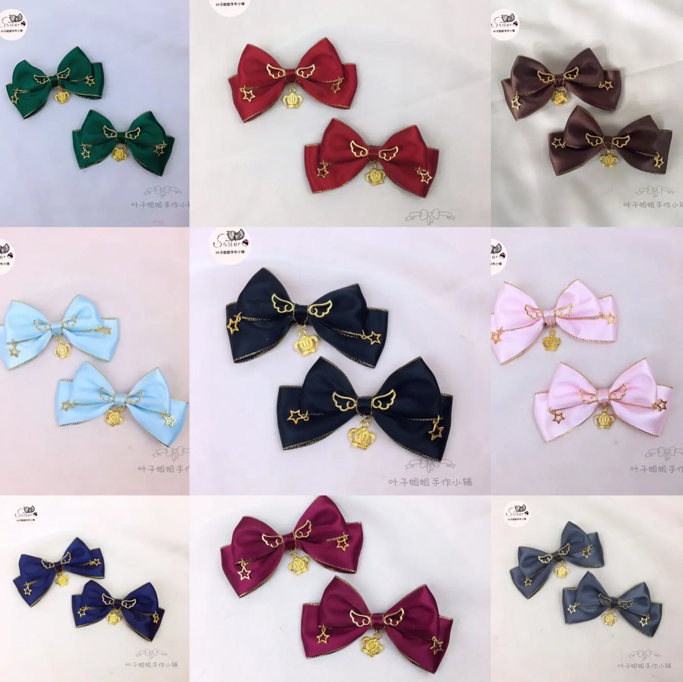 Ручная работа двойной конский хвост головной убор шпилька японская мягкая