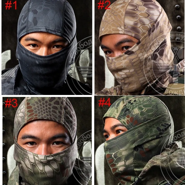 Python Highlander Camouflage Camo Tactical Mask Airsoft Paintball Full Face Motorcycle Cycling Hunting CS Balaclava |