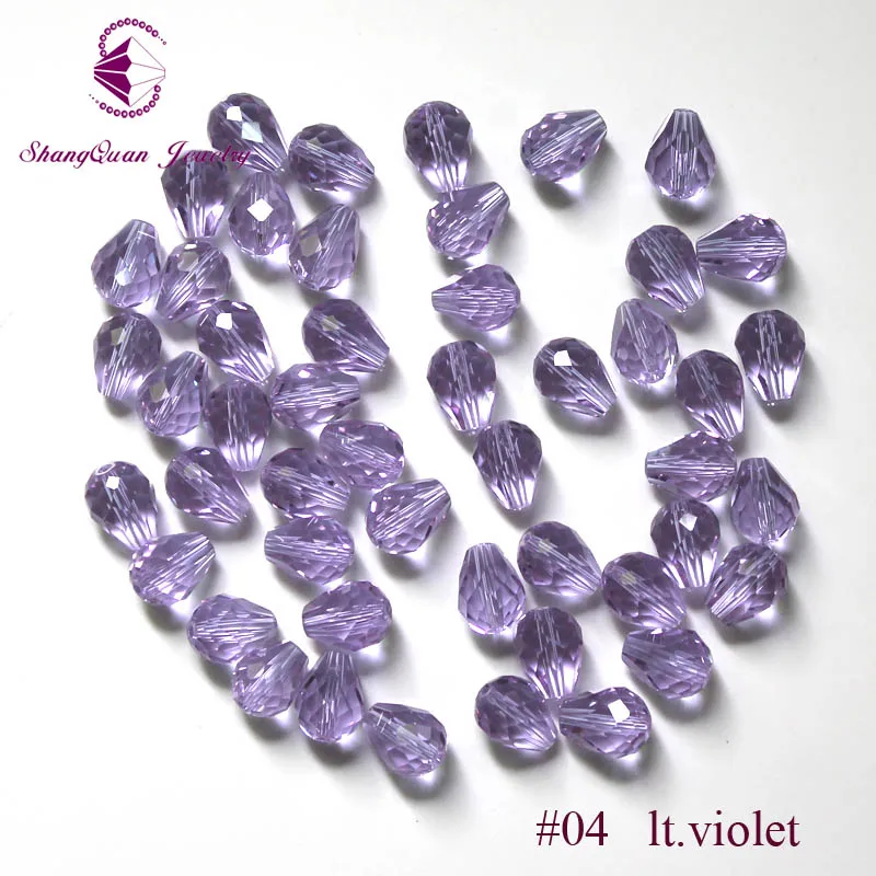 AAA разноцветные хрустальные бусины со слезоточивыми каплями 8*6 мм (100 шт./лот)