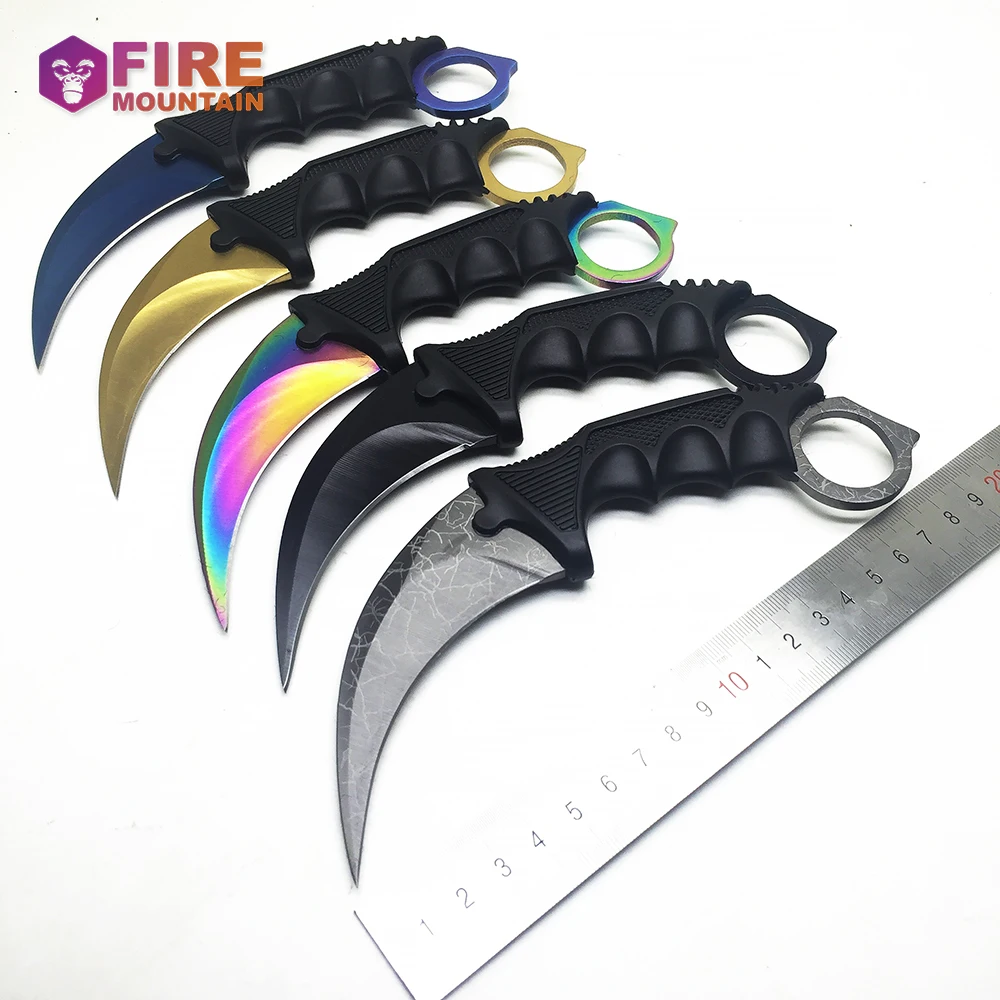 Bmt Karambit CS Go фиксированным лезвием Ножи никогда не увядает Counter Strike тактический