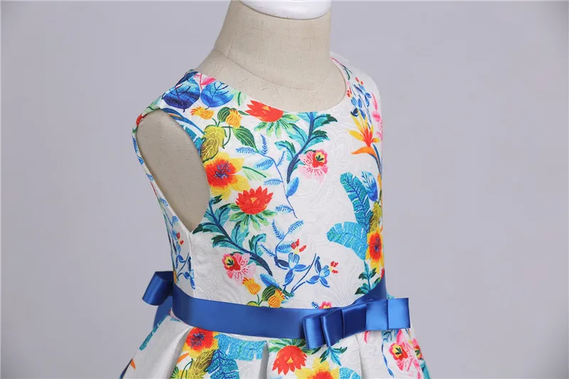 Детское жаккардовое платье принцессы с цветочным принтом | Детская одежда и