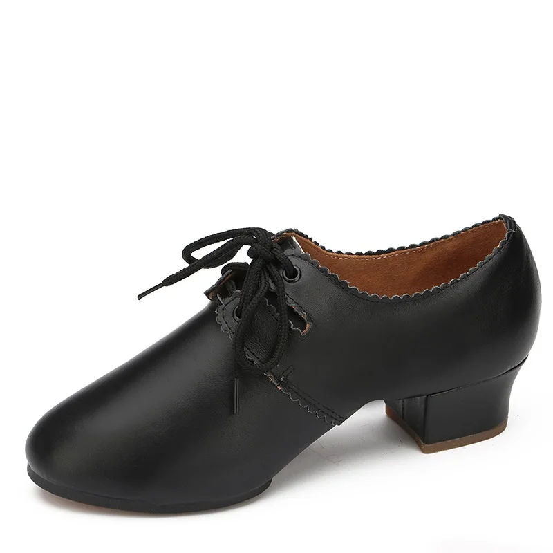 Туфли женские кожаные для латиноамериканских танцев кроссовки с мягкой подошвой