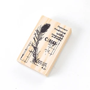 Mo. Card природа дневник деревянный штамп Декоративные DIY канцелярские товары Скрапбукинг розничная торговля - Цвет: 3