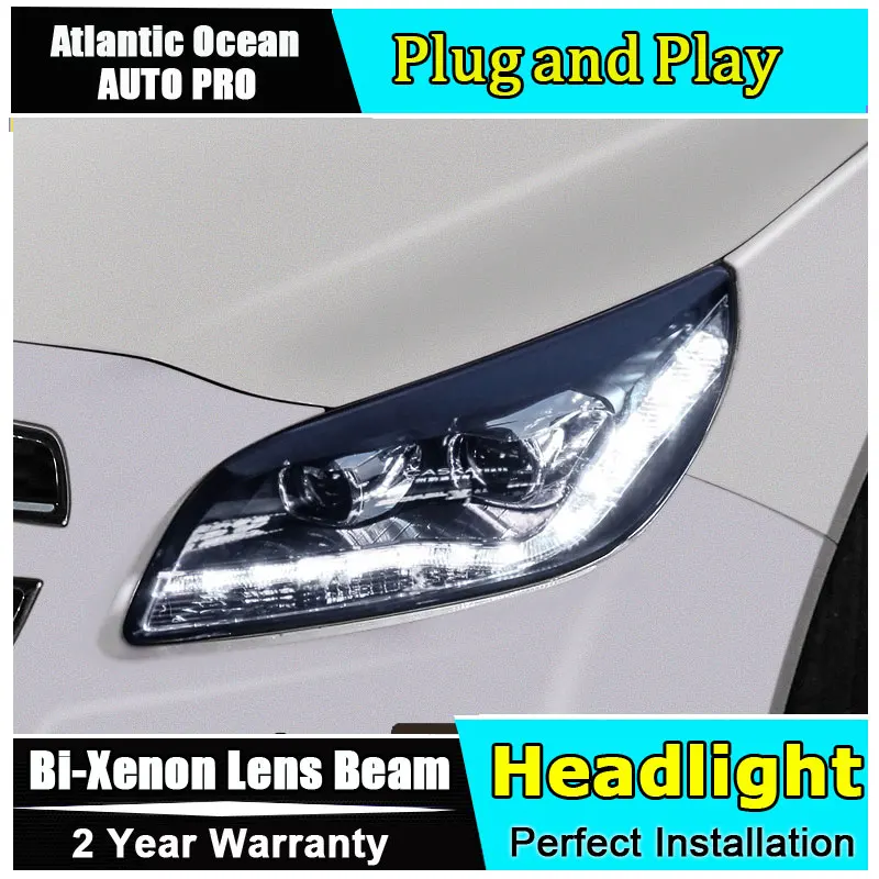 Автостайлинг для Chevrolet Malibu фары 2012 2013 2014 Биксеноновые светодиодные двойные линзы