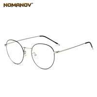 vintage round thin alloy men women optical frame custom made prescription glasses photochromic greybrown myopia near sighted