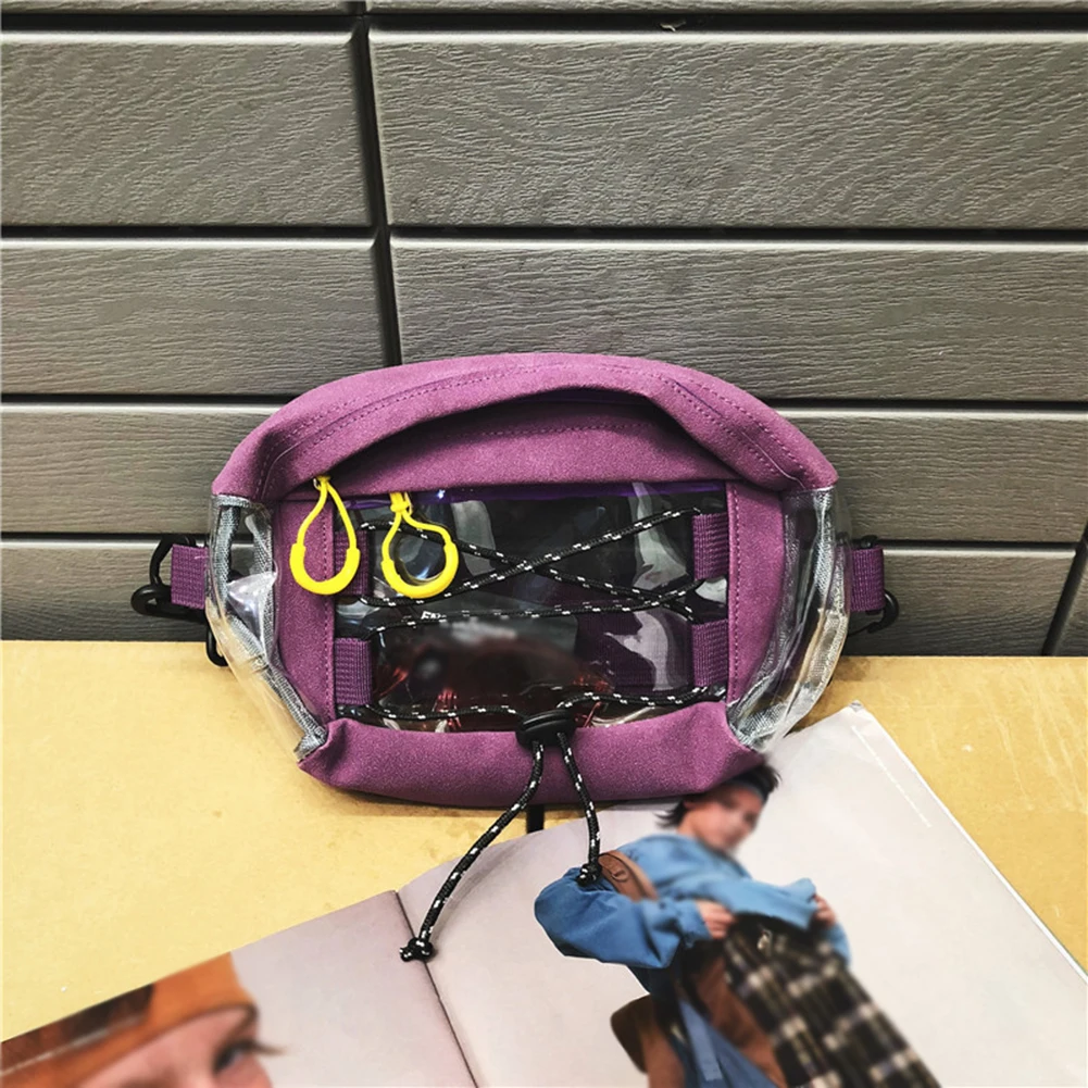 Прозрачный ПВХ прозрачный розовый желтый поясная сумка унисекс хип-хоп Дорожная