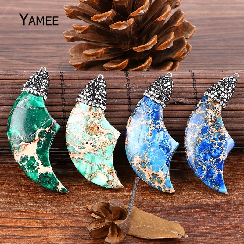 Ретро полудрагоценный камень старинный нож викинга морской осадочный ожерелье