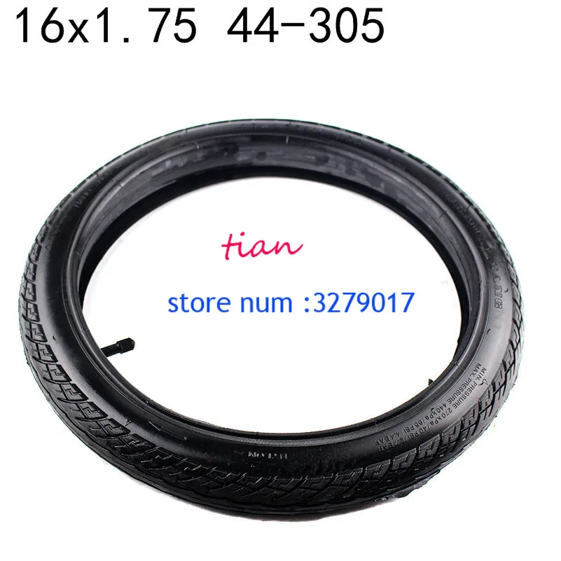 

Good Reputation 2019 new 16x1.75(44-305) inner and outer tyre with good quality fits many gas electric scooters and e-Bike