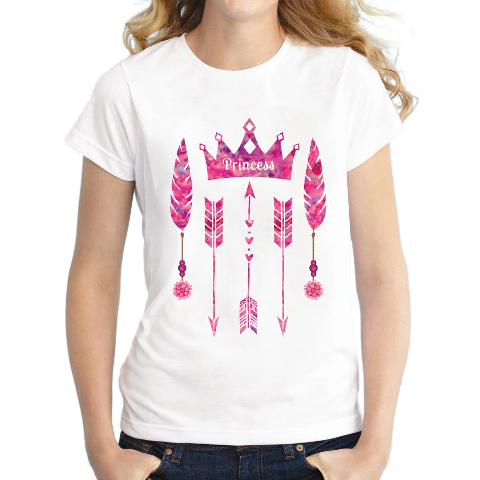 2018 Ловец снов и перья дизайн женская летняя футболка принцесса Бохо стрела