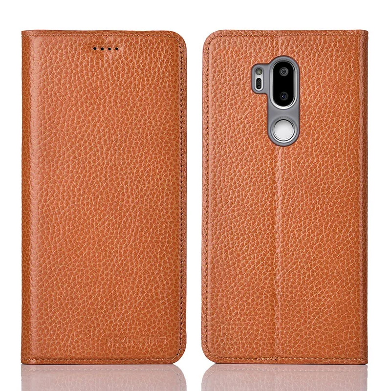 Для LG G7 чехол KEZiHOME личи Натуральная кожа флип Стенд кожаный чехол Капа для LG G7 ThinQ чехол для телефона s