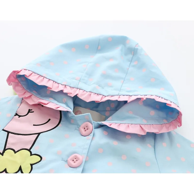 Mayfair Cabin Girls Coat Baby Clothes cartoon Coats dot hooded Children Outerwear&Coats Fashion baby girl coats Jackets clothing