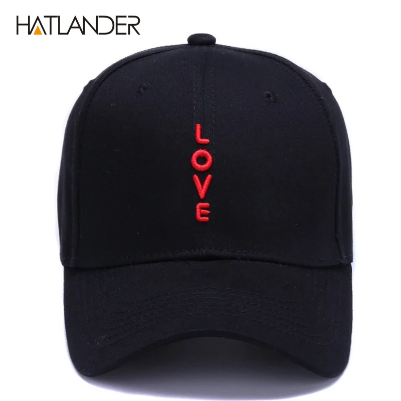 HATLANDER Высокое качество оригинала любовное письмо бейсболки 6 панелей Кепка