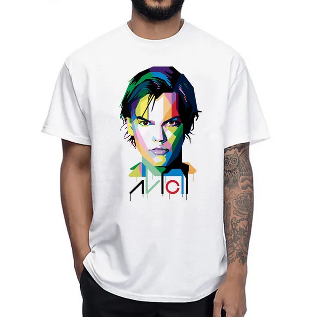 Новые моды Dj футболка Avicii Rip Avicii печати Человек футболка моды вентилятор Футболка летние шорты рукавами футболки для Menwomen