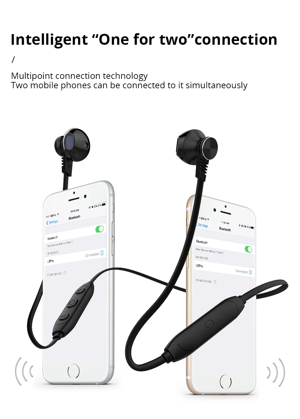 Langsdom L5PRO/L5B luetooth наушники с HD микрофоном металлические стерео беспроводные наушники auriculare Bluetooth гарнитура для телефона