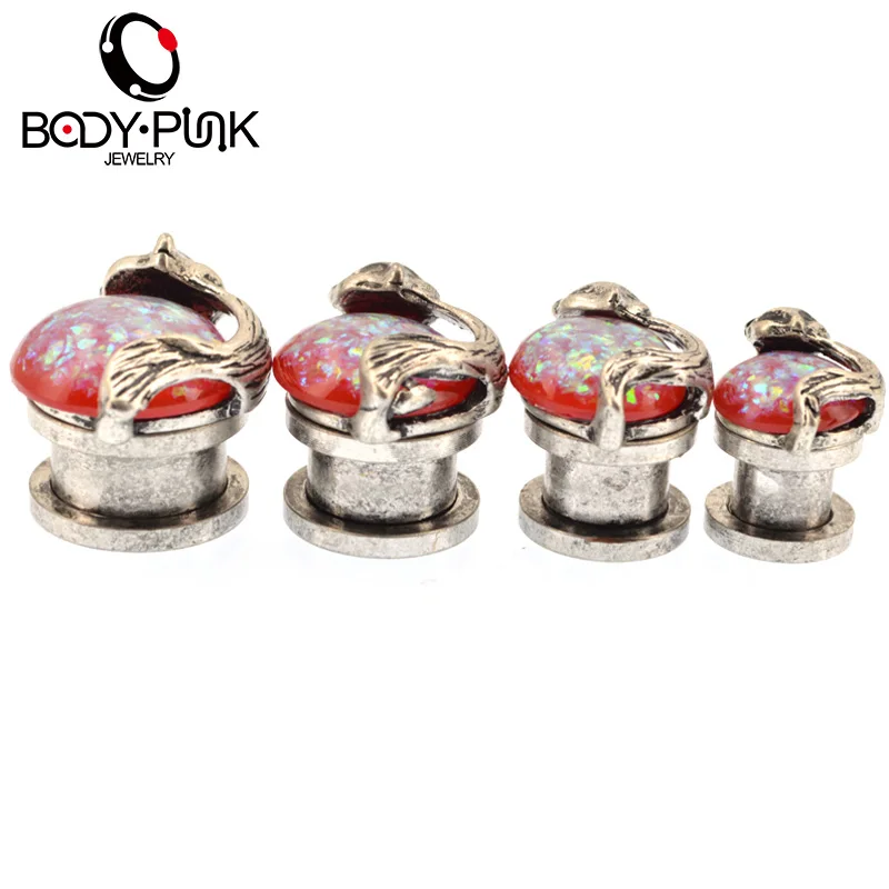 Перфорированная шнековая вилка в стиле панк с лисьим покрытием шнековые затычки