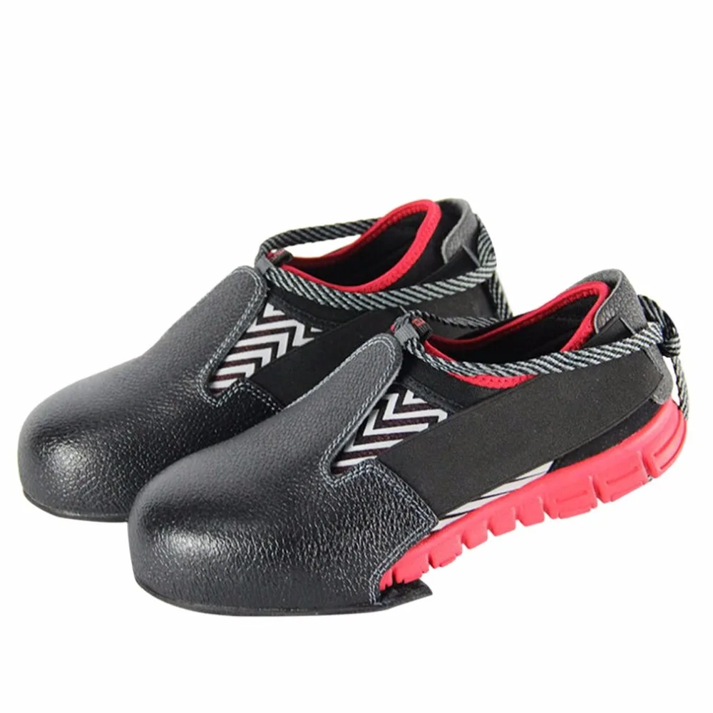 Новинка 1 пара/лот мужские и женские Спецобувь из натуральной кожи сталь галоши