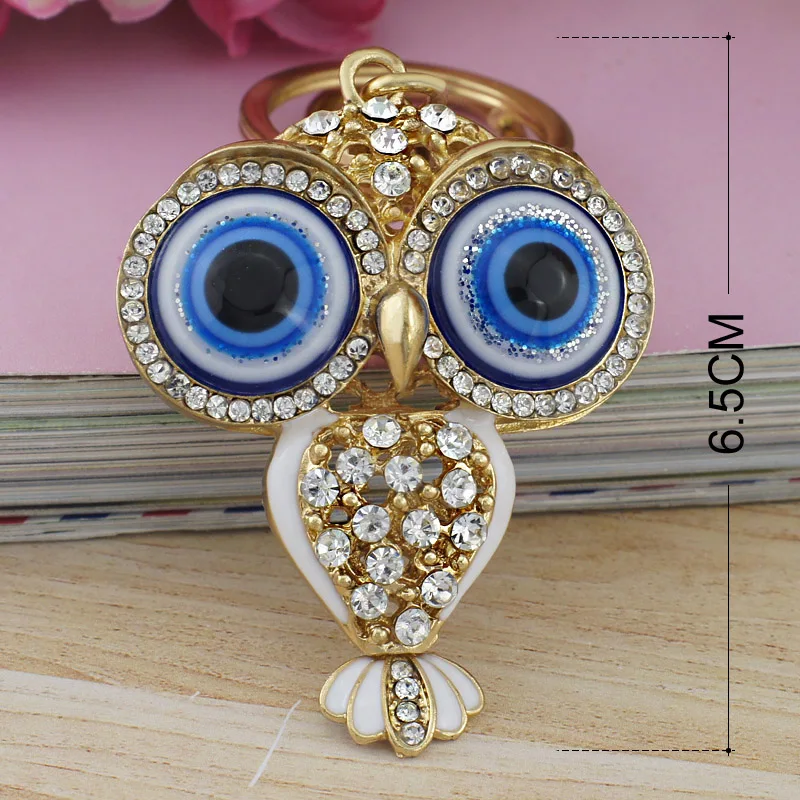 Dormon милые фарфоровые глаза Сова брелоки с кристаллами Подвеска Кошелек сумка