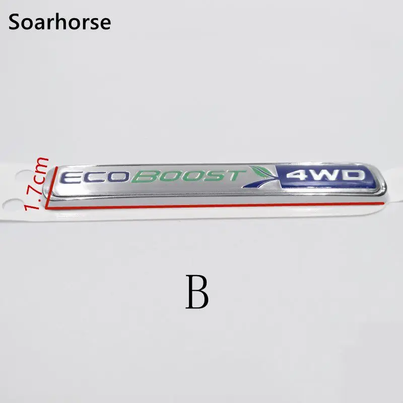 1 Piece B Soarhorse автомобиль Ecoboost эмблема наклейка для Ford Focus Kuga Escape F-150 багажника заменить стикер - Название цвета: 1 Piece B