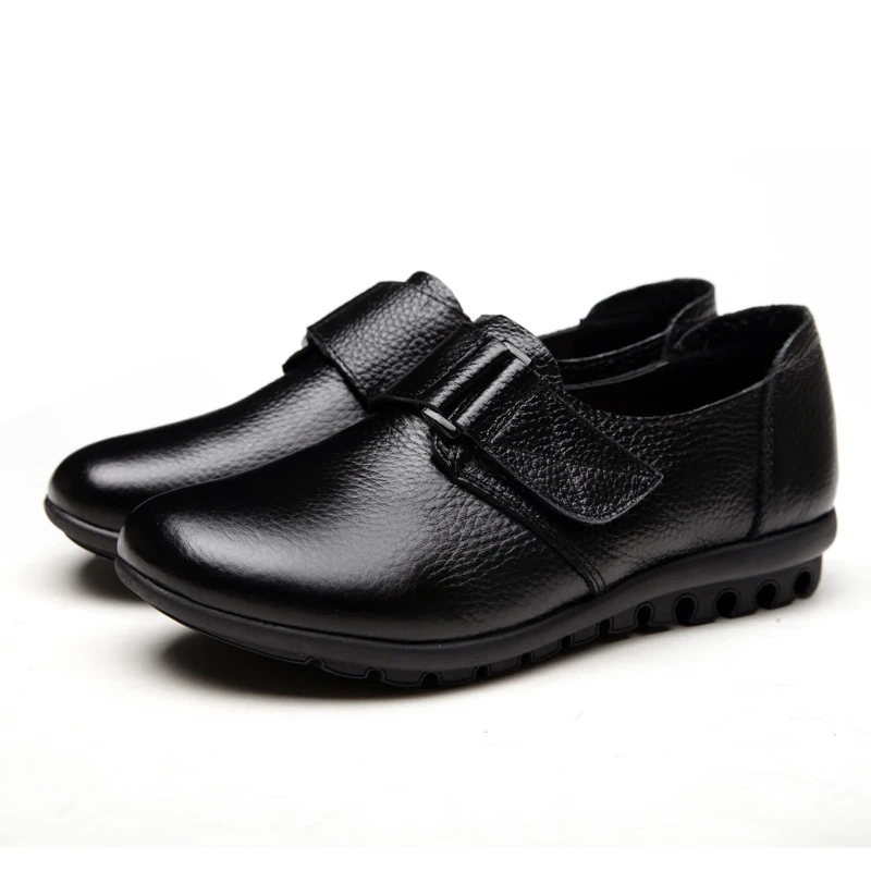 MUYANG 2018 Mother Old Female Women Flats New Genuine Leather Handmade Flat Shoes Woman Casual Comfortable | Обувь