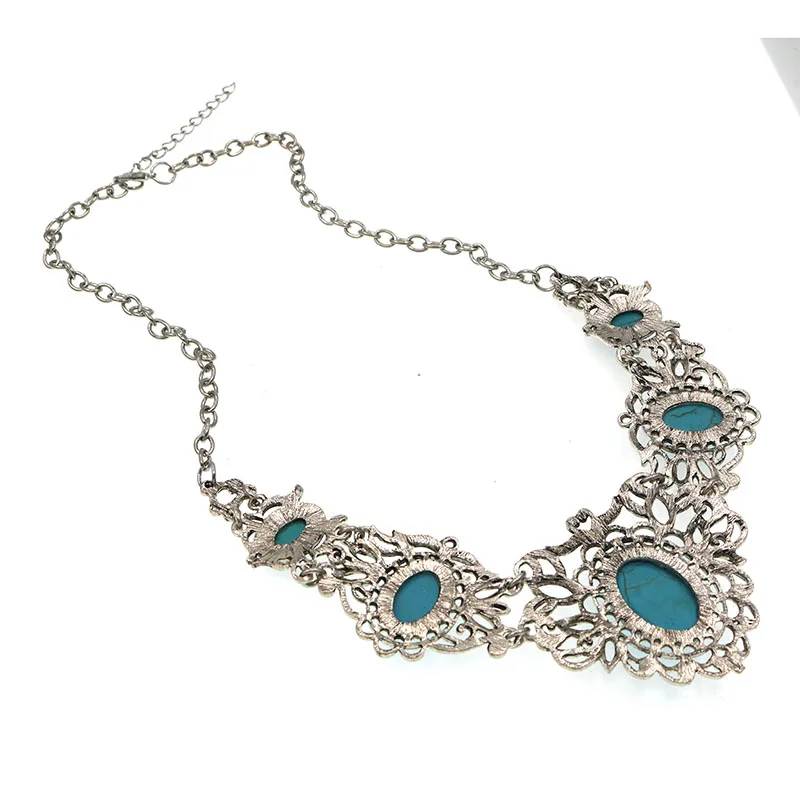 Женское Ожерелье в этническом стиле богемное колье с большими бусинами бохо