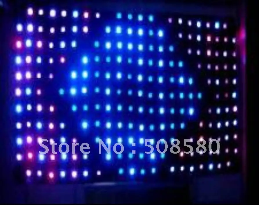 2x3 М RGB LED видео занавес SMD 5050/огнеупорная велюровая ткань 176 шт + контроллер 7CHS SD &