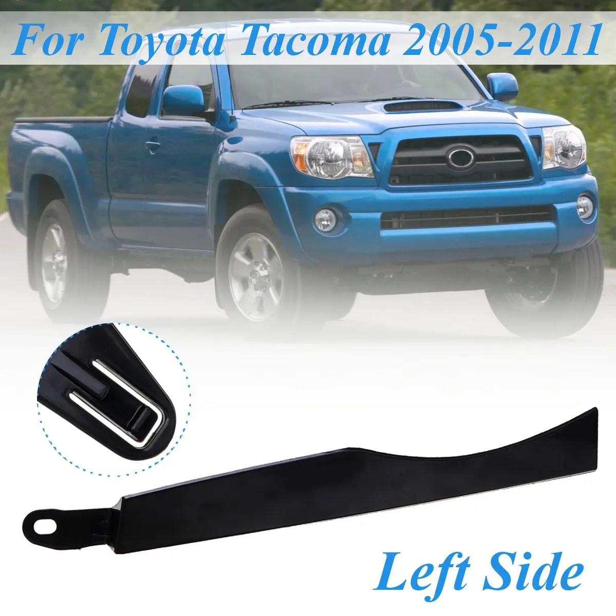 left side Левый и правый спереди Bupmer фар наполнитель отделкой Панель для Марка Toyota Tacoma 2005 2006 2007 2008 2009 2010 2011 тюнинговые молдинги 1 шт - Цвет: left side