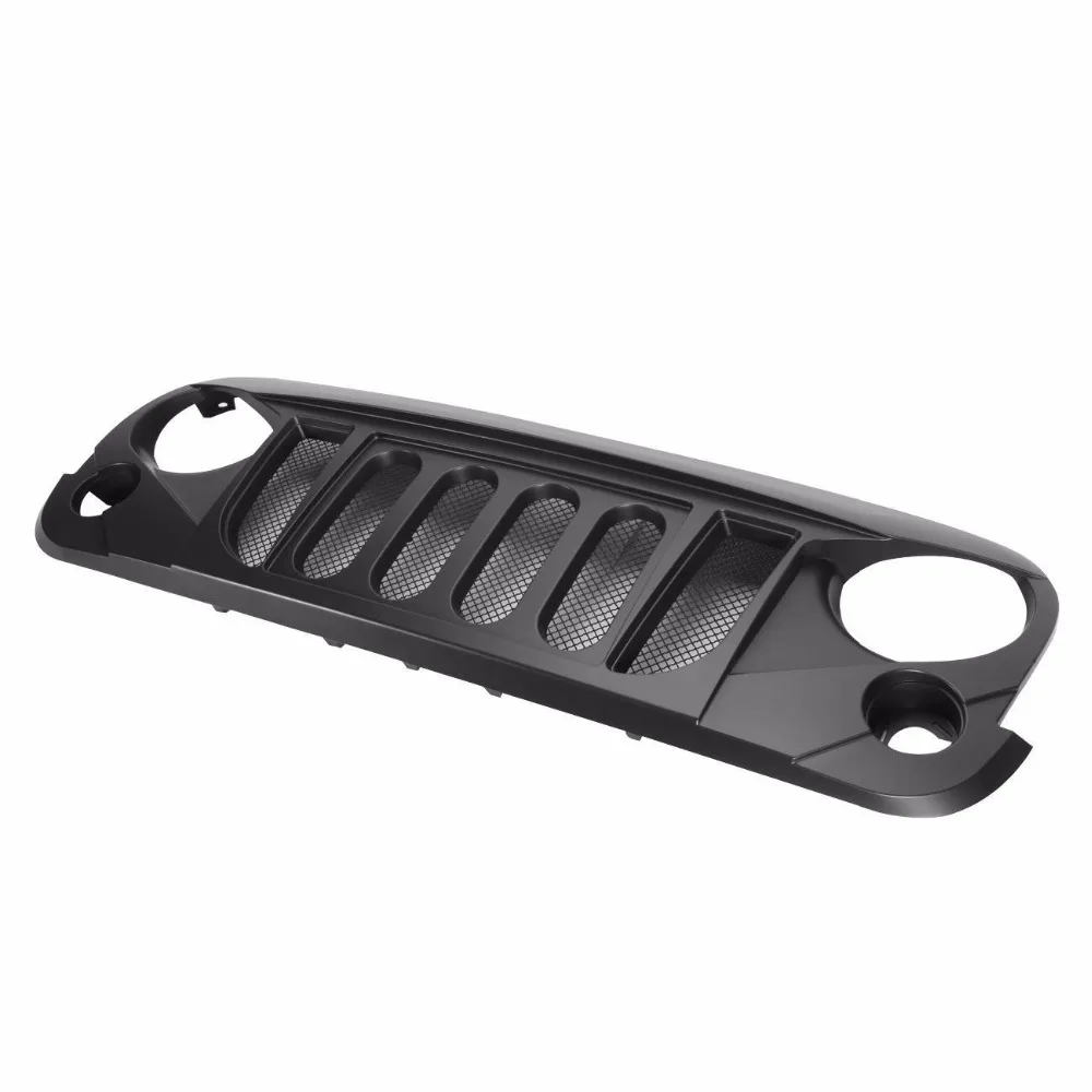 Partol Mesh Гриль вставить решетка сетки переднего бампера гриль ForJeep Wrangler JK 2DR/4DR 2007-2017