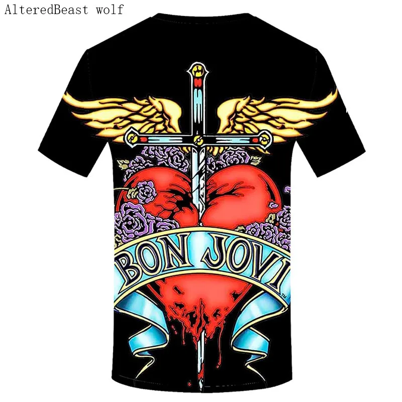 Футболки Bon Jovi Rock для мужчин модная брендовая футболка мужские повседневные