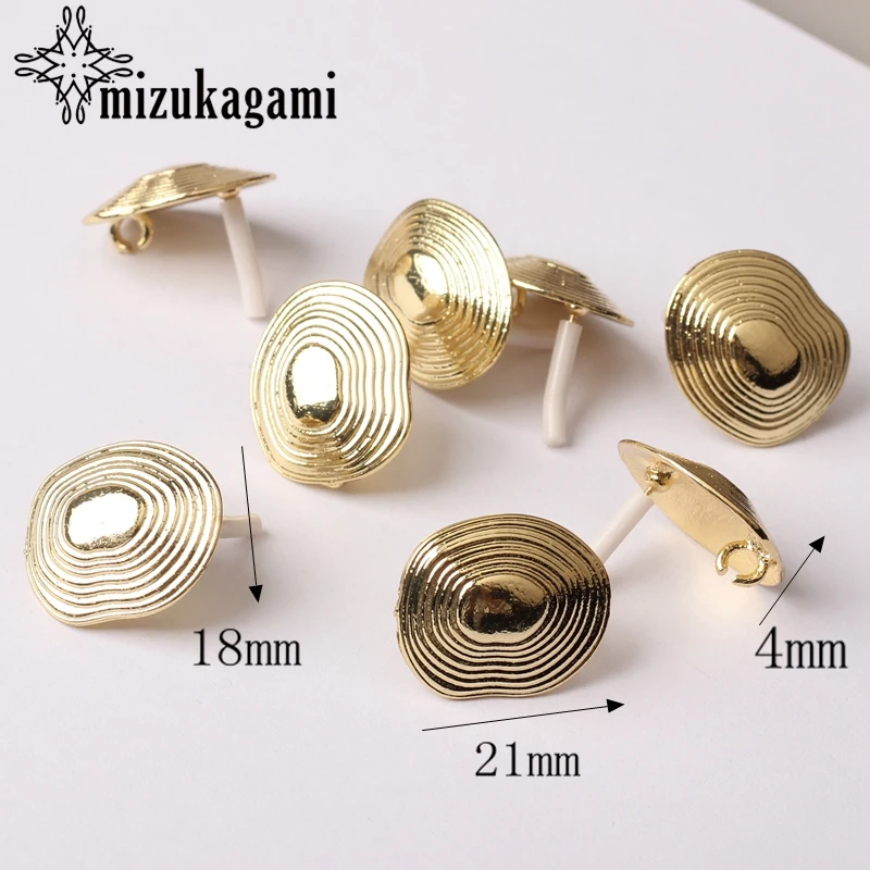 Позолоченные серьги в виде ракушек 6 шт./лот|Ювелирная фурнитура и компоненты| |