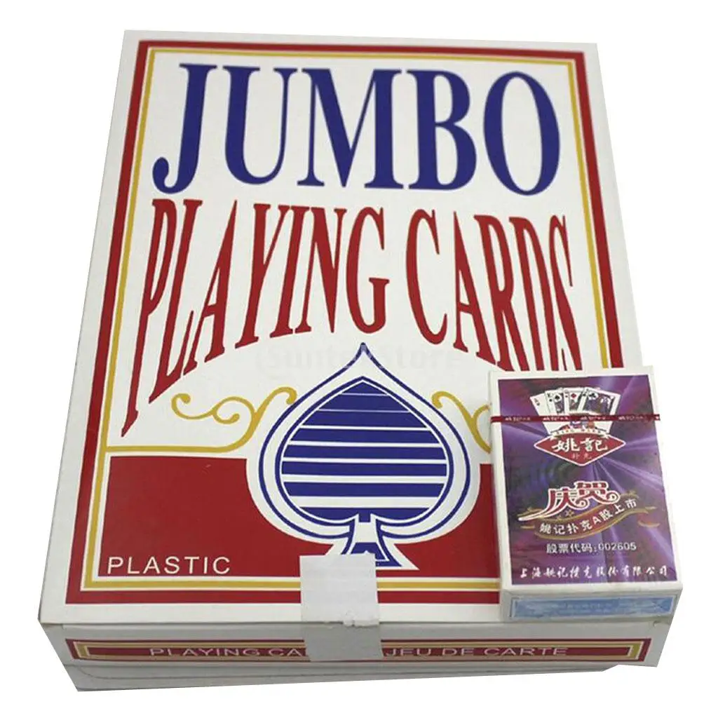 52 шт гигантские игральные карты Jumbo Poker Garden Волшебные семейные вечерние игровые карты - Цвет: Red