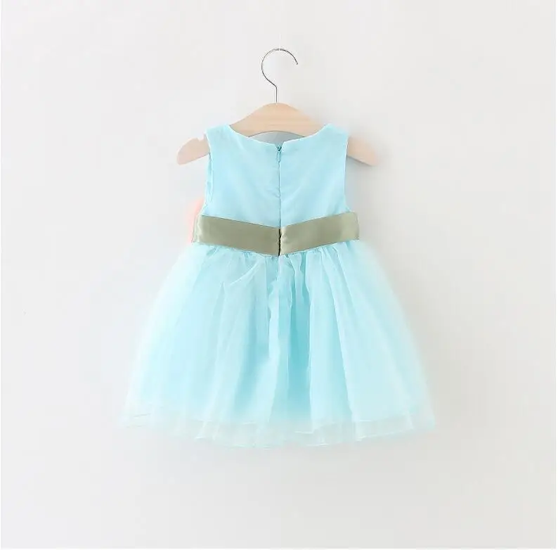 Платье для маленьких девочек 2018 с большим бантом на вечеринку для малышки на первый день рождения и крещения, двойное формальное платье-юбка Туту.