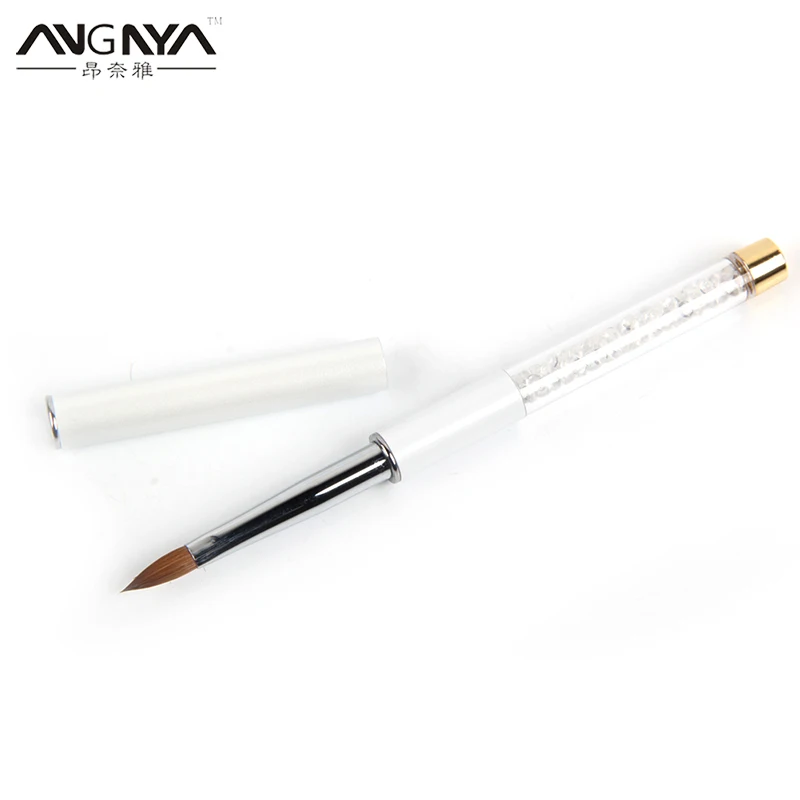 Angnya 1 шт Nail Art колонковая акриловая ручка с кисточкой из полимерного материала 6# УФ-гель для ногтей DIY для рисования Рисование Резьба Карандаш для маникюра, инструменты A148