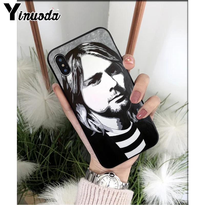 Yinuoda Nirvana Kurt Cobain высококачественный чехол для телефона для iPhone 8 7 6 6S Plus 5 5S SE XR X XS MAX Coque Shell