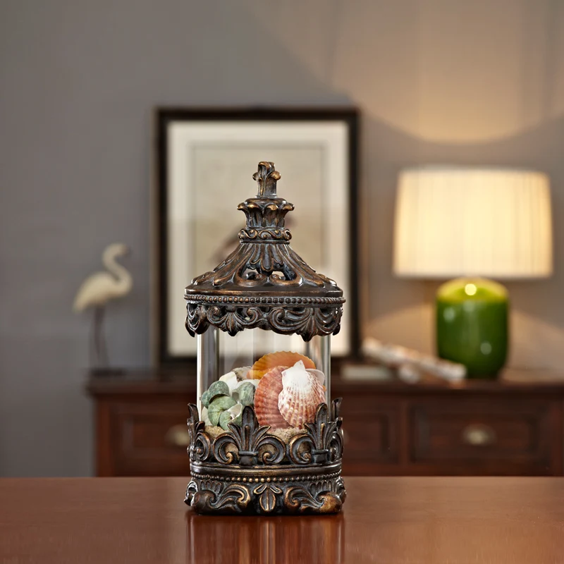 Винтажный стеклянный резервуар для хранения декоративная стеклянная банка