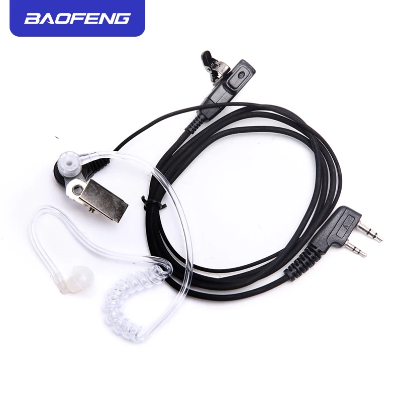 2 шт BAOFENG микрофон воздушная Акустическая трубка портативная рация с наушниками