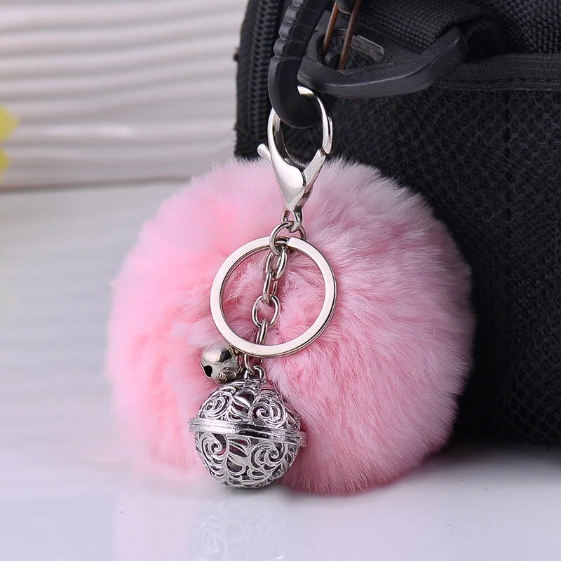 Женский брелок для ключей с помпоном из меха 2018 | Украшения и аксессуары
