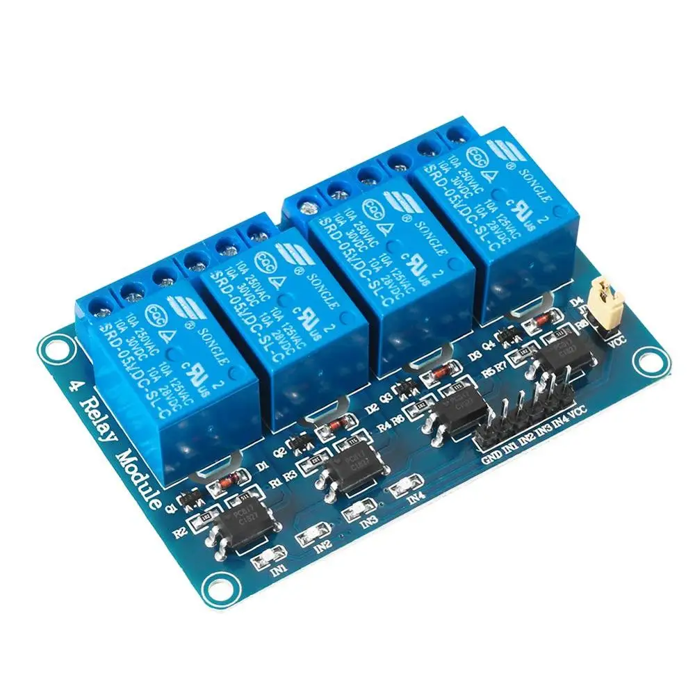 4 канала DC 5 В релейный модуль с оптомуфтой для Arduino UNO R3 MEGA 2560 1280 DSP ARM PIC AVR STM32 Raspberry