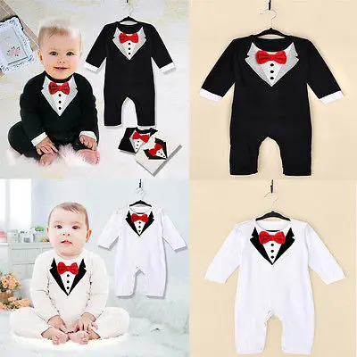 Pudcoco Newborn Baby Boys Infant Outfits Jumpsuit Romper arrival Gentleman Formal 2018 SS |