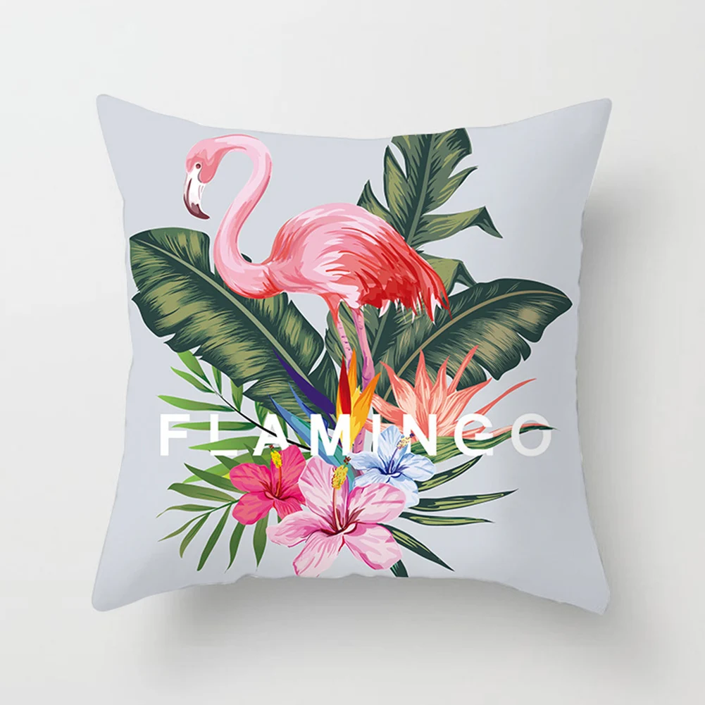 

Flamingo Leaf Pineapple Cactus Pillow Cover Cushion Case Home Car Sofa Bed Decor