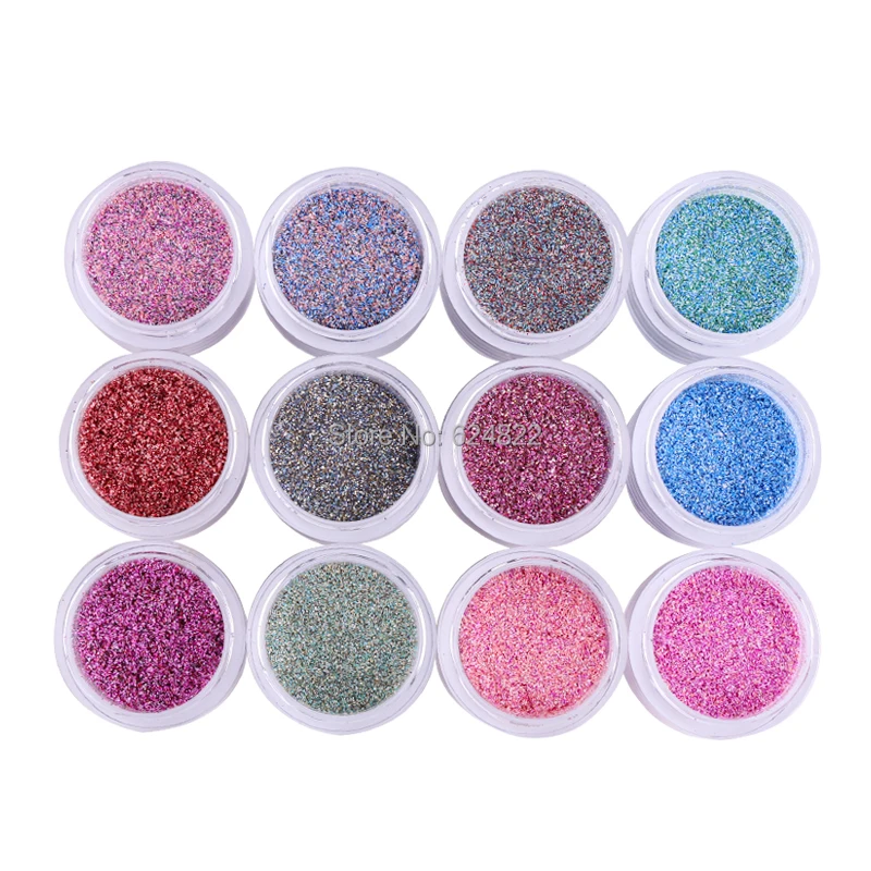 1 бутылка 10 г мерцающий дизайн ногтей блестящая сахарная пудра Темный