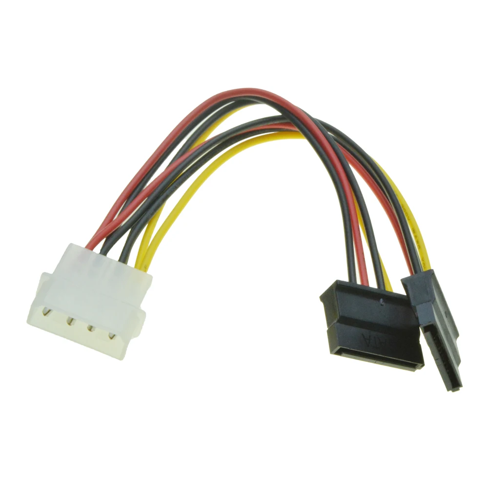 4Pin Molex Male от 1 до 2 SATA Female удлинитель IDE Power Port to Dual 15 Pin Y Splitter|cable ide|sata female15 pin sata |