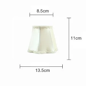 Элегантный и красивый стиль кремово-белый цвет тканевый абажур для хрустальной
